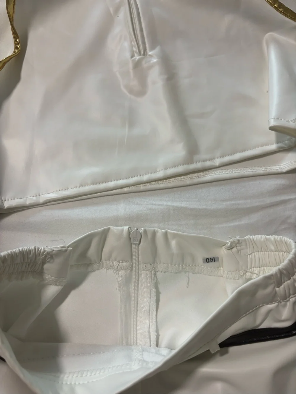 KPOP DEMON HUNTRX deluxe RUMI golden Sequin Cropped Jacket & White Crop Top Set - Picture 7 of 12